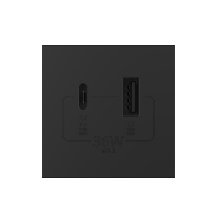 Prise chargeur USB A+C - charge rapide 36W