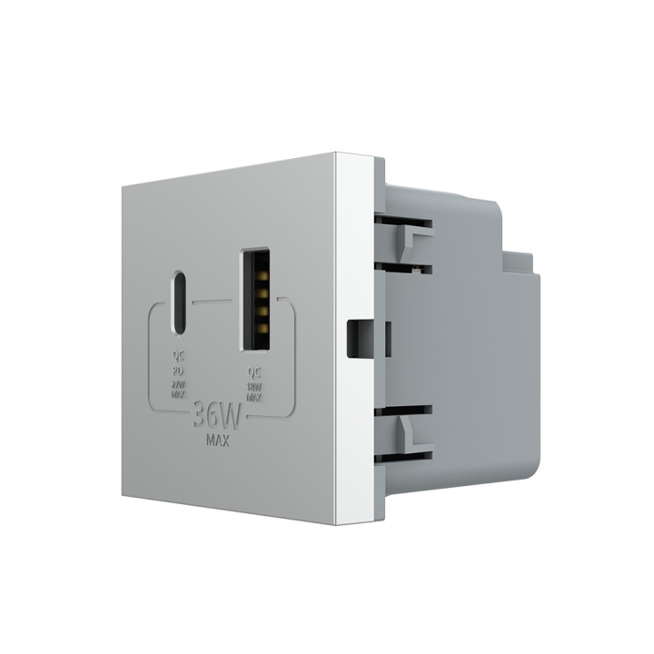 Prise chargeur USB A+C - charge rapide 36W