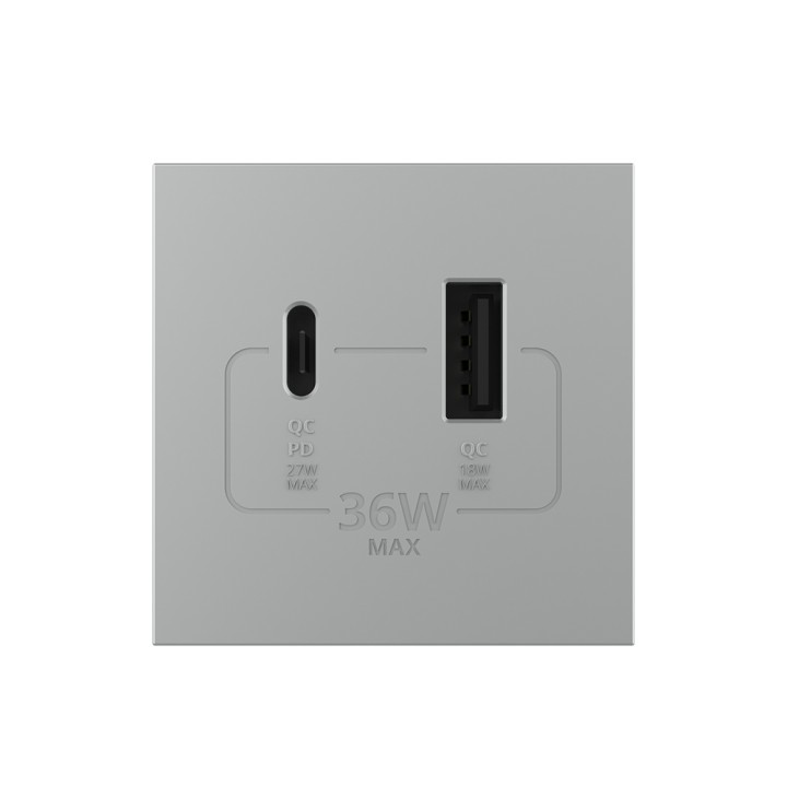 Prise chargeur USB A+C - charge rapide 36W