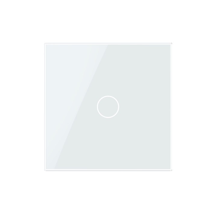 Glass faceplate - 1 button