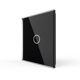 Glass faceplate - 1 button