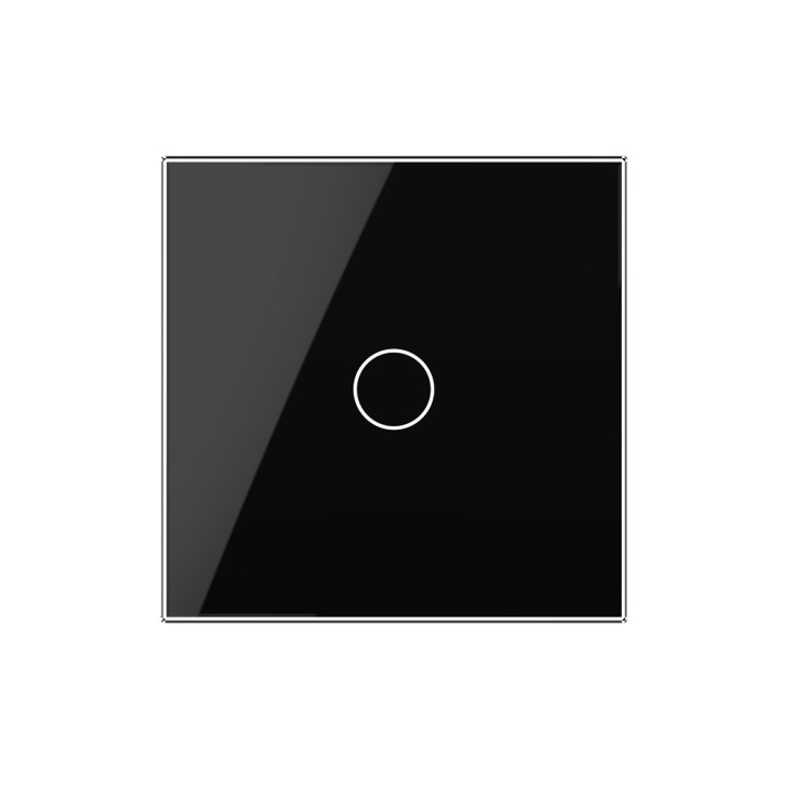 Plaque de finition en verre - 1 bouton