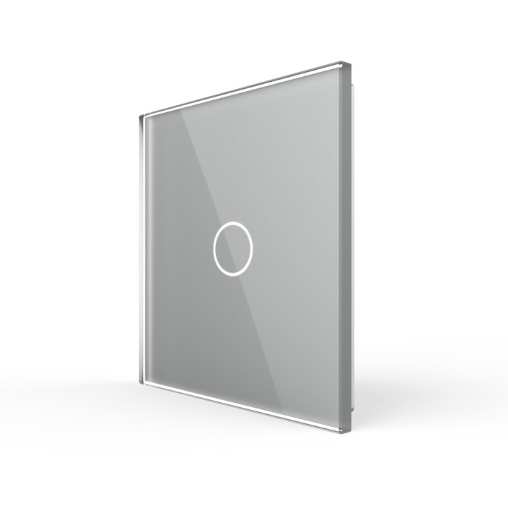 Glass faceplate - 1 button