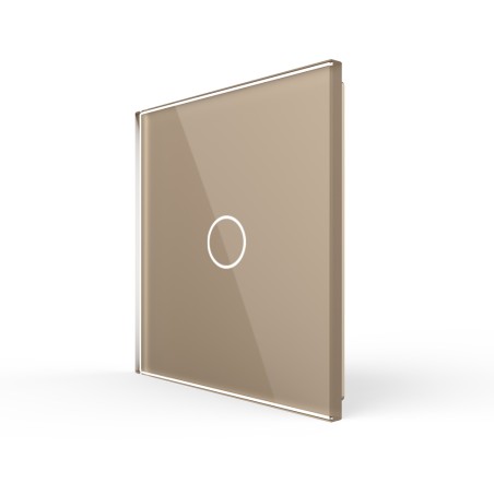 Plaque de finition en verre - 1 bouton