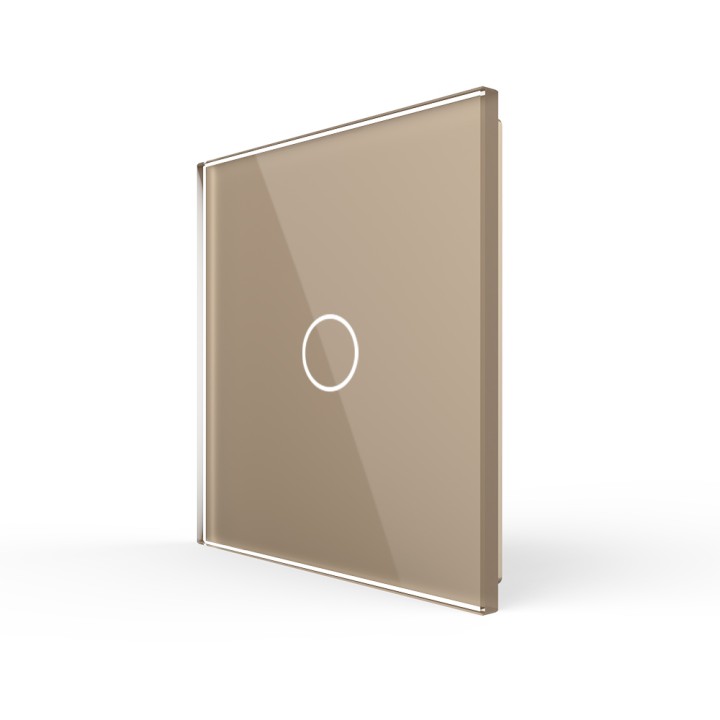 Plaque de finition en verre - 1 bouton