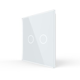 Plaque de finition en verre - 2 boutons