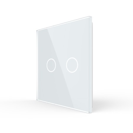Plaque de finition en verre - 2 boutons