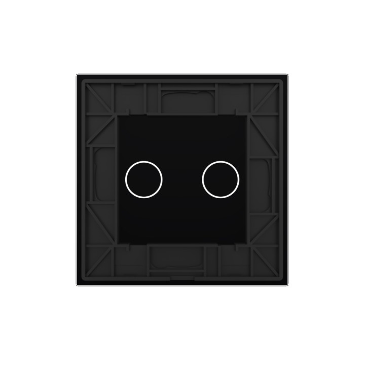 Glass faceplate - 2 buttons