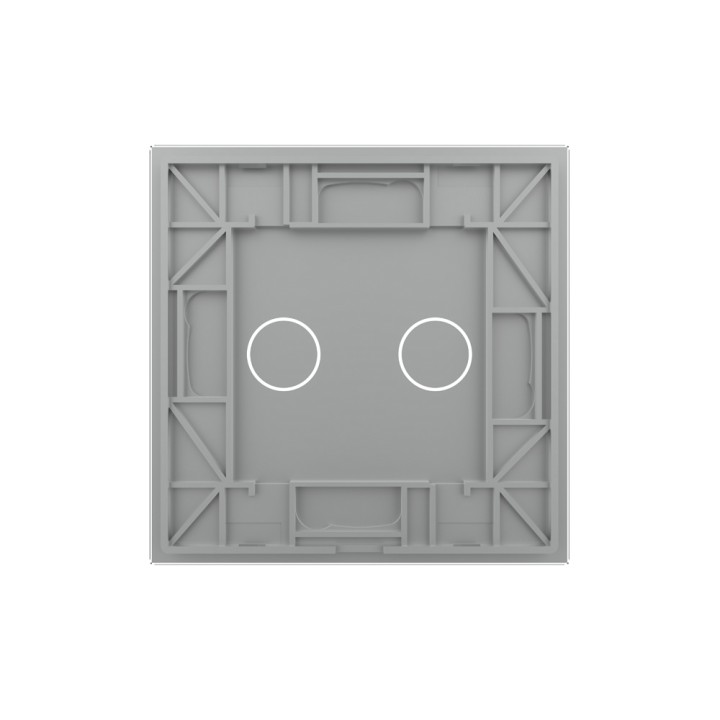 Plaque de finition en verre - 2 boutons
