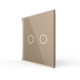 Plaque de finition en verre - 2 boutons