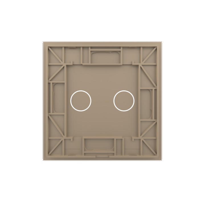 Glass faceplate - 2 buttons
