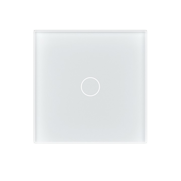 Plaque de finition en verre - 1 bouton