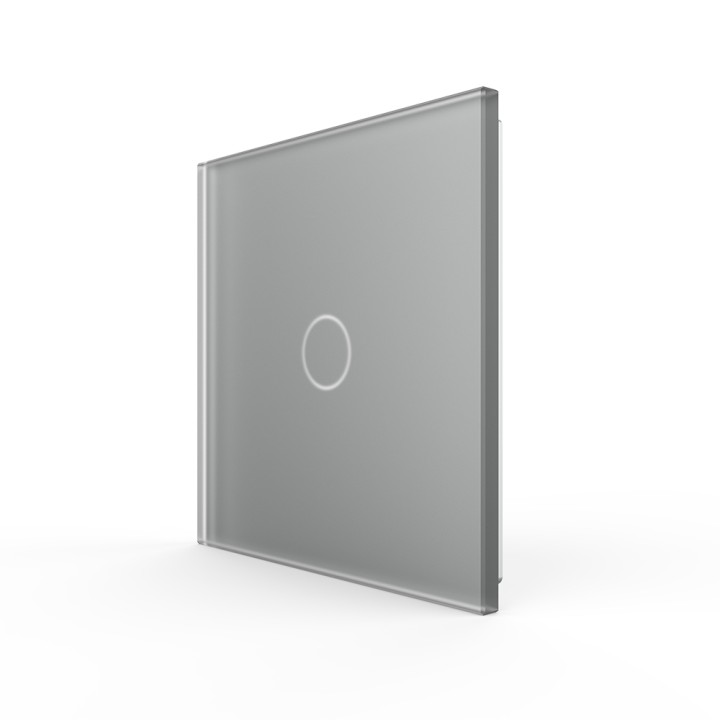 Plaque de finition en verre - 1 bouton