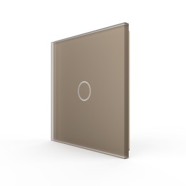 Glass faceplate - 1 button