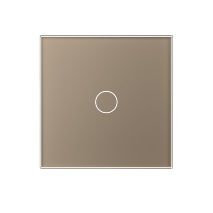 Plaque de finition en verre - 1 bouton