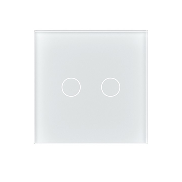 Glass faceplate - 2 buttons