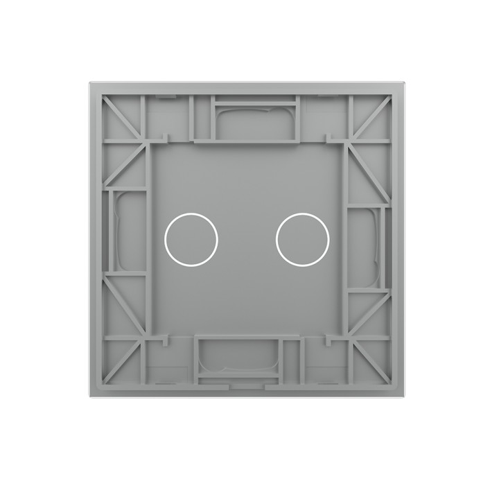 Plaque de finition en verre - 2 boutons