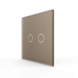 Plaque de finition en verre - 2 boutons