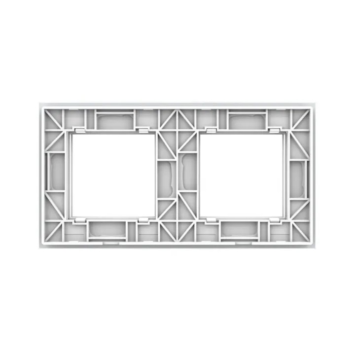 Double plaque de finition en verre - 2 postes