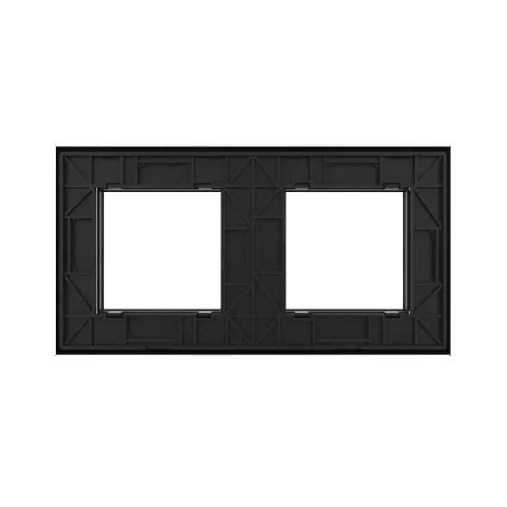 Double plaque de finition en verre - 2 postes
