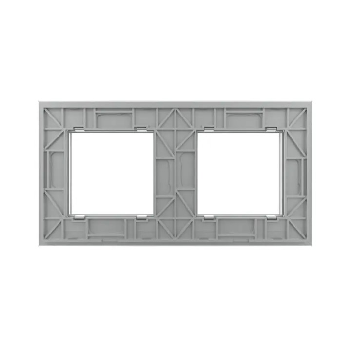 Double plaque de finition en verre - 2 postes