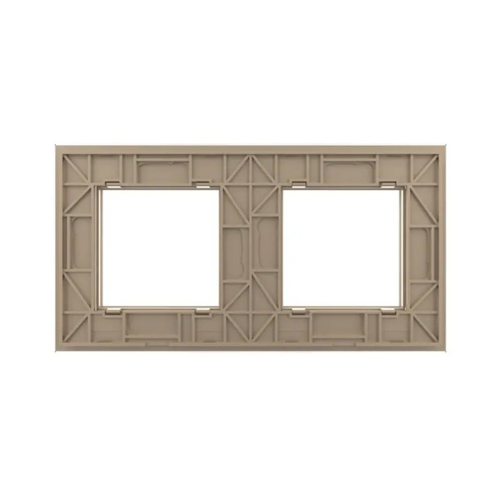 Double glass faceplate - 2 gangs