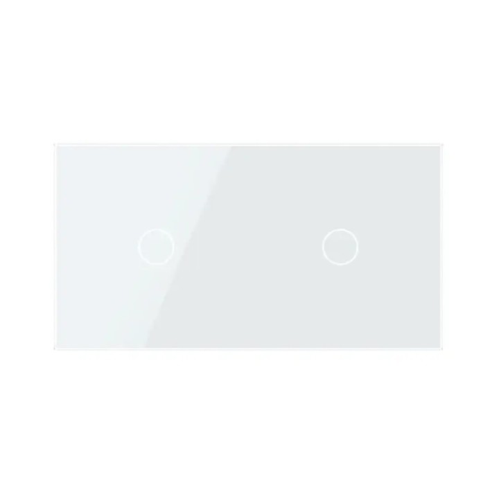 Double plaque de finition en verre - 1+1 boutons