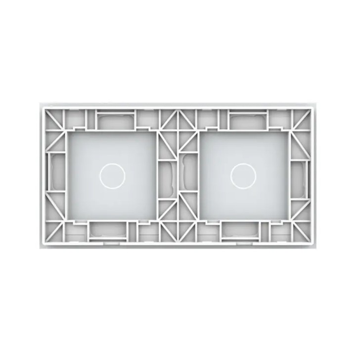 Double plaque de finition en verre - 1+1 boutons