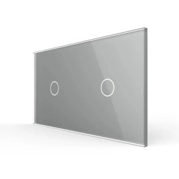 Double plaque de finition en verre - 1+1 boutons