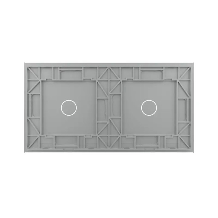 Double glass faceplate - 1+1 buttons