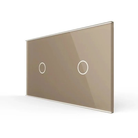 Double plaque de finition en verre - 1+1 boutons
