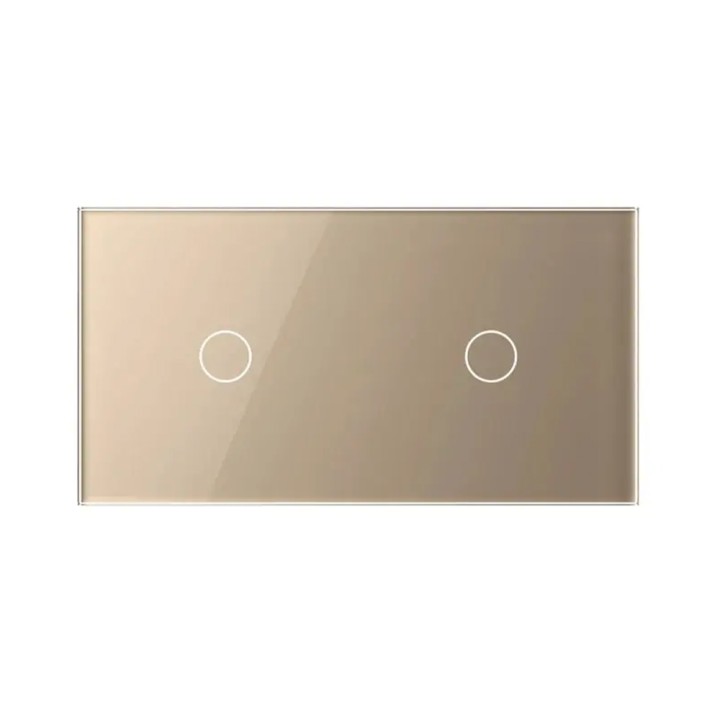 Double plaque de finition en verre - 1+1 boutons