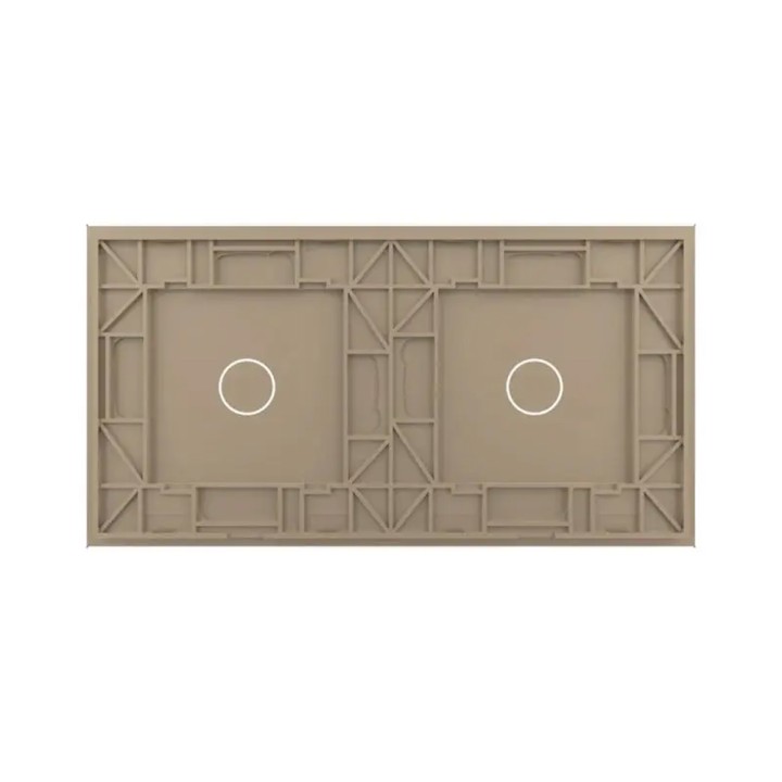 Double plaque de finition en verre - 1+1 boutons