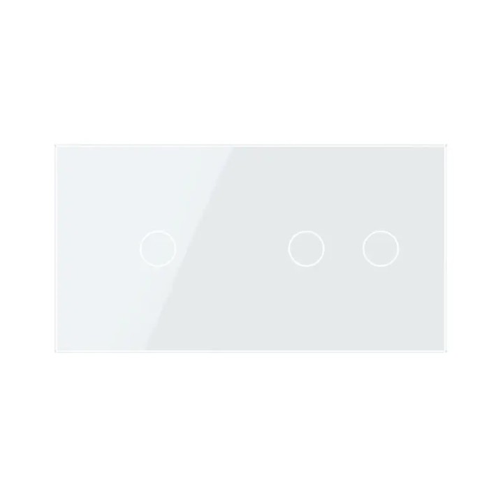 Double plaque de finition en verre - 1+2 boutons