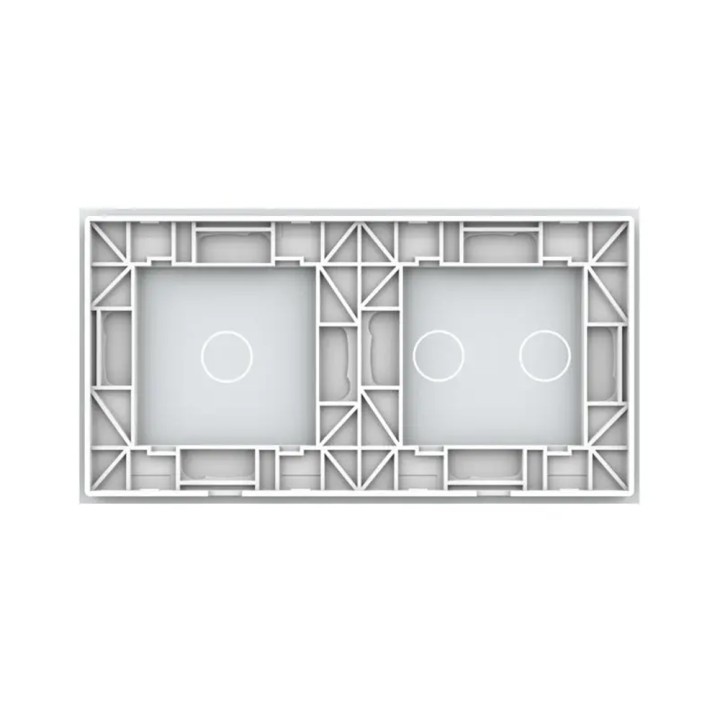Double plaque de finition en verre - 1+2 boutons