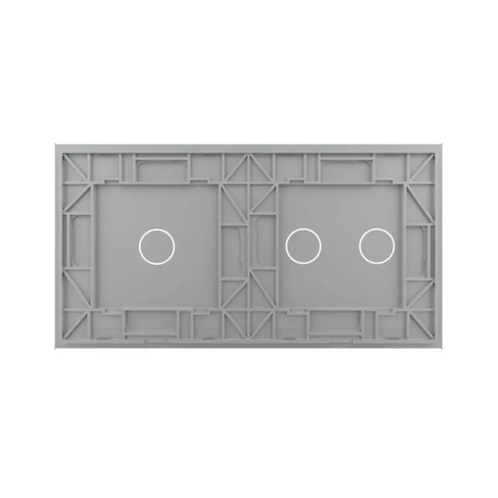 Double plaque de finition en verre - 1+2 boutons