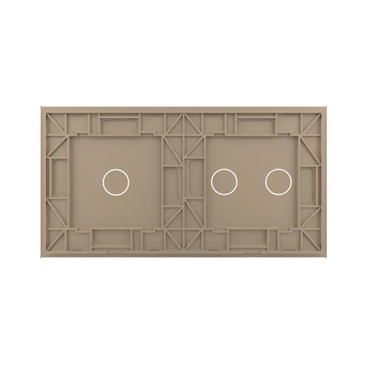 Double plaque de finition en verre - 1+2 boutons