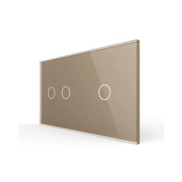 Double plaque de finition en verre - 2+1 boutons