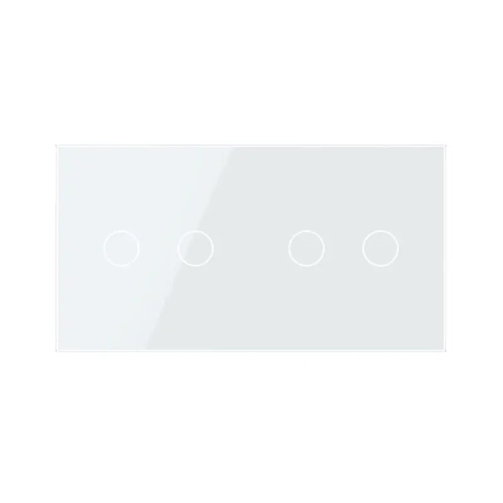 Double glass faceplate - 2+2 buttons
