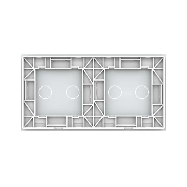 Double plaque de finition en verre - 2+2 boutons