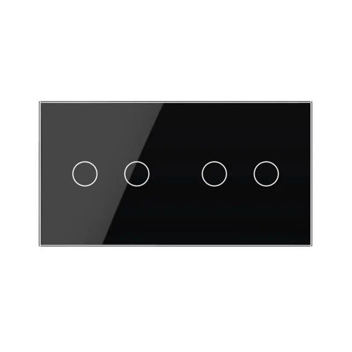 Double glass faceplate - 2+2 buttons