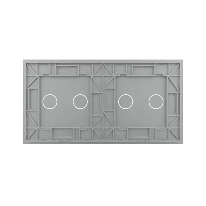 Double glass faceplate - 2+2 buttons