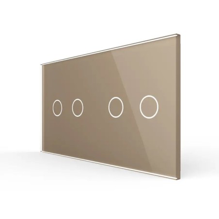 Double plaque de finition en verre - 2+2 boutons