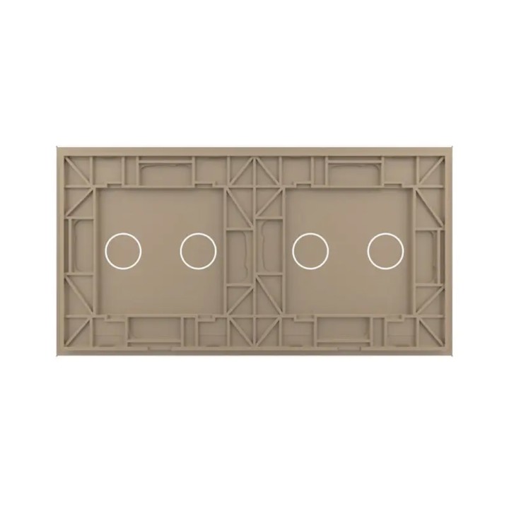 Double plaque de finition en verre - 2+2 boutons