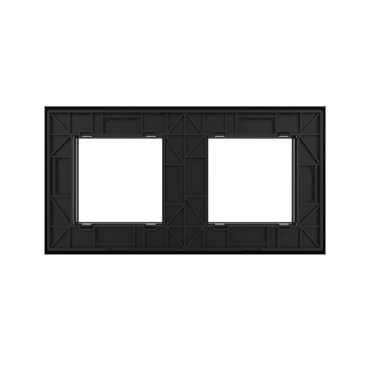 Double plaque de finition en verre - 2 postes
