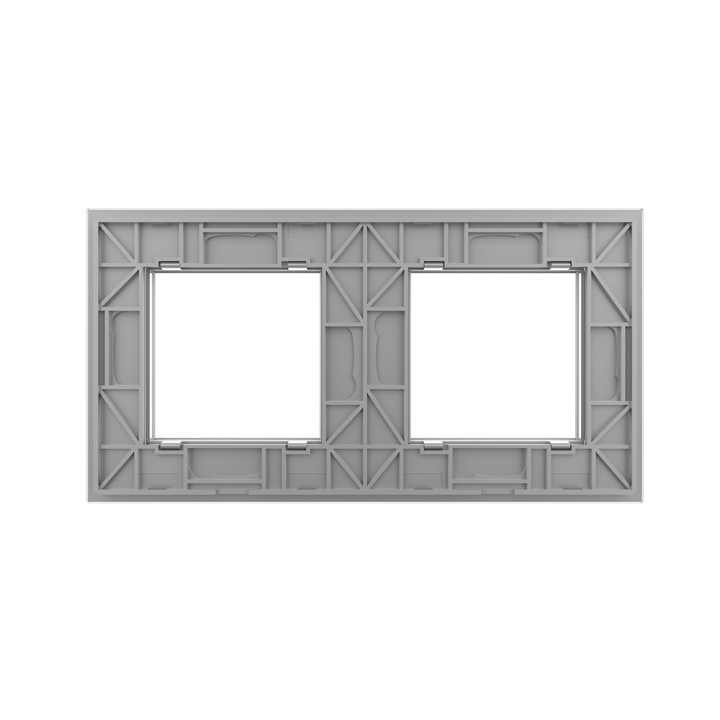 Double glass faceplate - 2 gangs