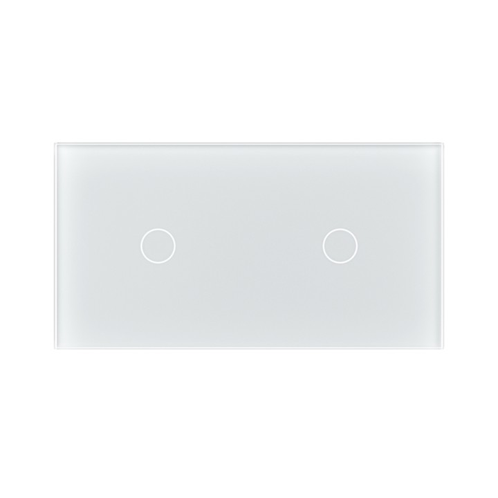 Double plaque de finition en verre - 1+1 boutons