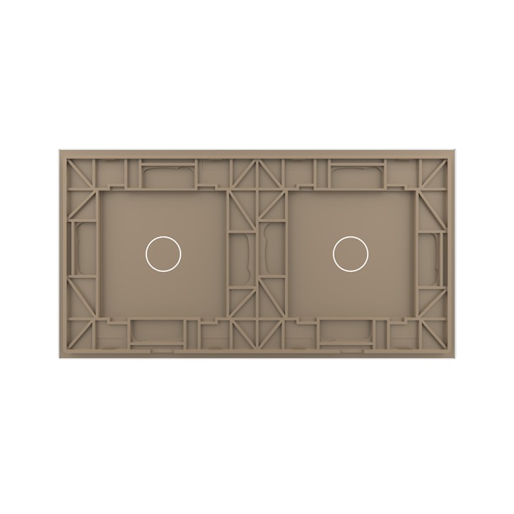 Double plaque de finition en verre - 1+1 boutons