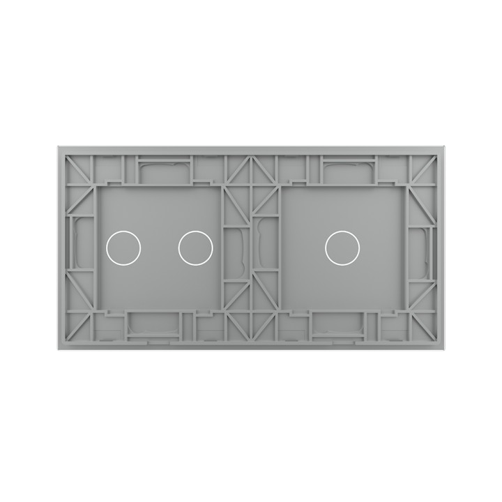 Double plaque de finition en verre - 1+2 boutons