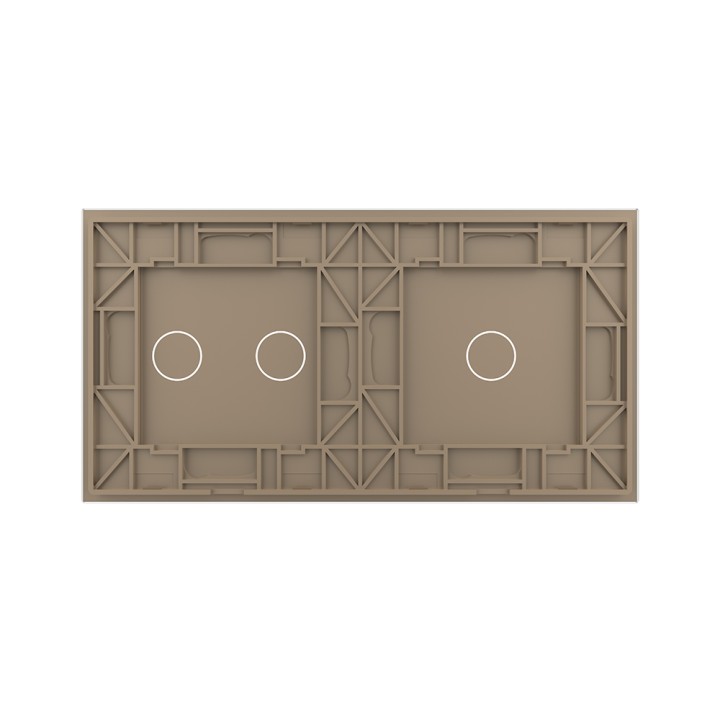 Double plaque de finition en verre - 1+2 boutons